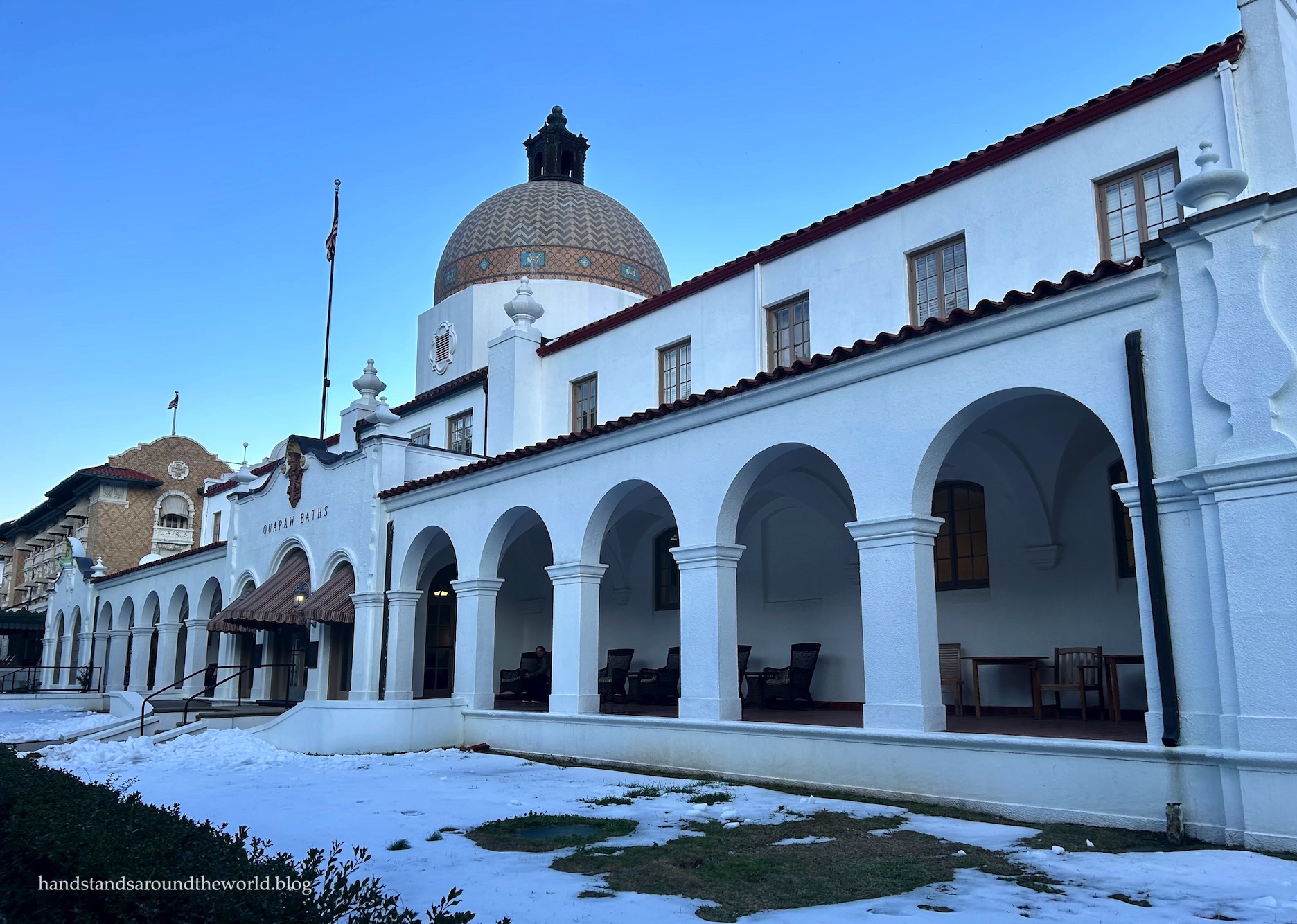 A snowy visit to Hot Springs National Park, Arkansas